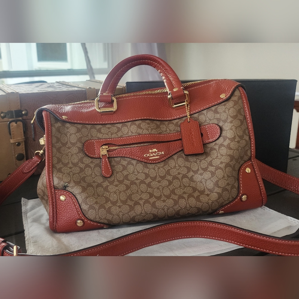 Women's Coach Millie Satchel in Colorblock Signature C